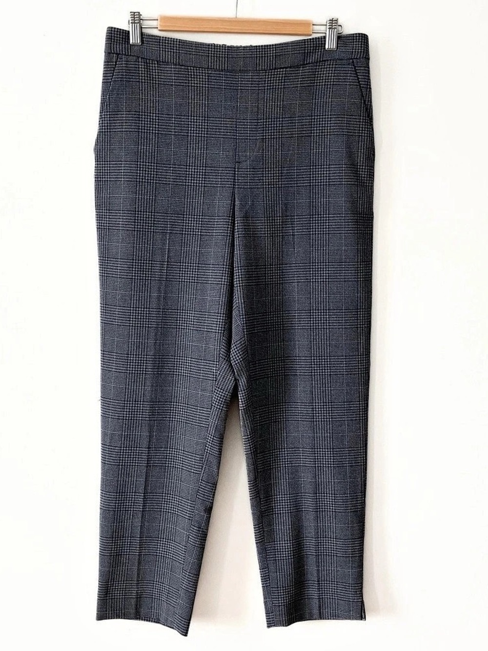 Banana Republic Plaid Ankle Pants in Navy & Grey